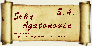 Srba Agatonović vizit kartica